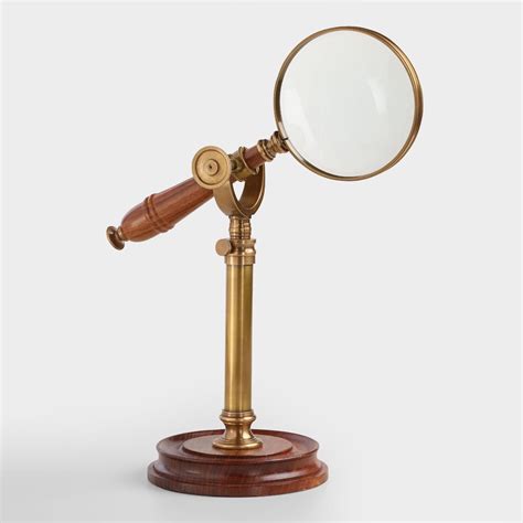 Wood and Metal Magnifying Glass on Stand by World Market #homedecorproducts | Magnifying glass ...