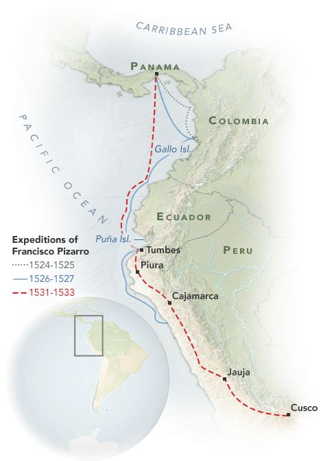 Francisco Pizarro Journey Map