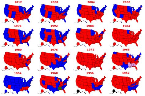 United States Presidential Election Results 1952-2012 [1126 x 748 ...