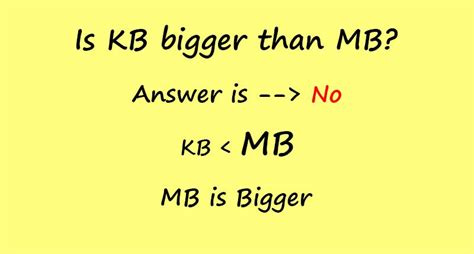 Is MB Bigger Than KB? - Is KB Bigger Than MB? | Data Measurement