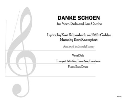 Danke Schoen By Bert Kaempfert - Digital Sheet Music For Score And ...