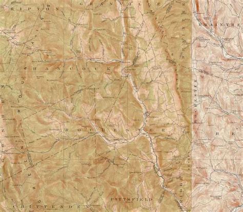 Rochester VT 1917-1926 USGS Old Topo Map - Town Composite Windsor Co ...