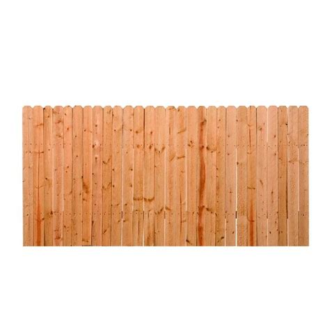 4-ft H x 8-ft W Color Treated Pressure Treated Spruce Dog Ear Wood ...