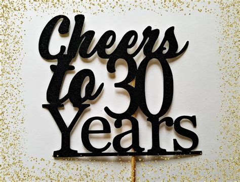 Cheers to 30 Years Cake Topper. 30th Birthday Cake Topper . - Etsy