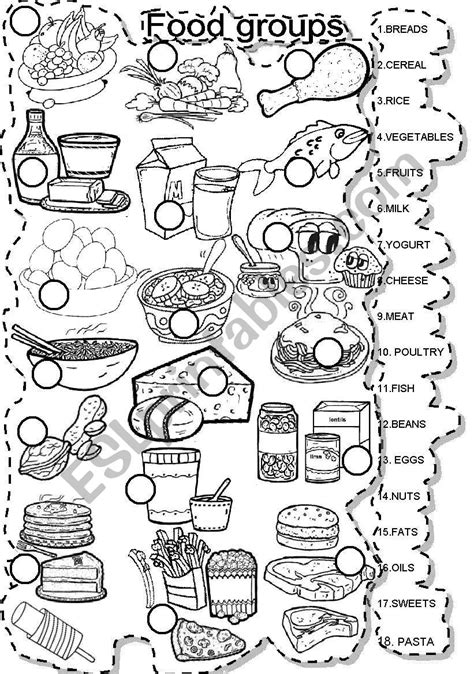 FOOD GROUPS MATCH - ESL worksheet by Im Lety