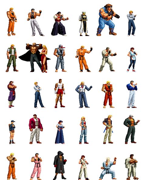 characters sprites style kof favourites by Juanch0billa on DeviantArt