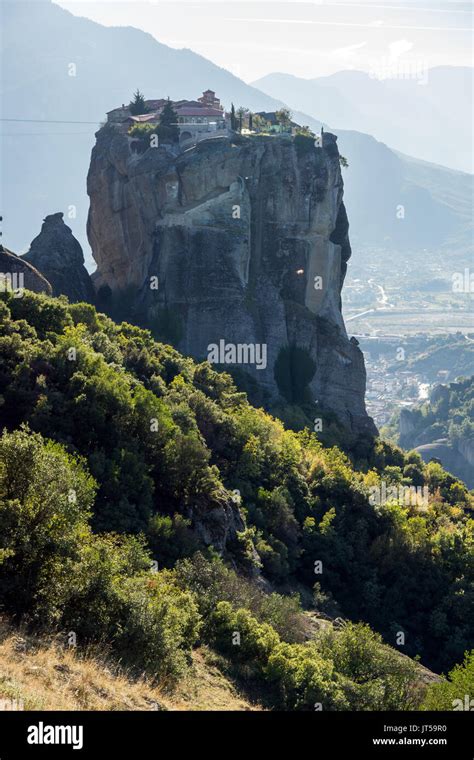 Meteora, Monastery of The Holy Trinity, Greece Stock Photo - Alamy