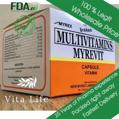 Popular Brand (MYREVIT) Multivitamins Vitamin B, C, D, A and Minerals ...