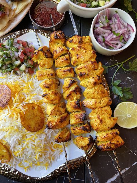 Joojeh Kabob / Persian Saffron Chicken Kabobs | Yummy O Yummy