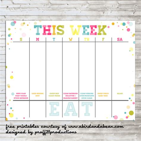 Free Printable Weekly Calendar | Calendar Design