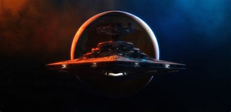 4K, digital art, planet, Star Destroyer, artwork, spaceship, space ...