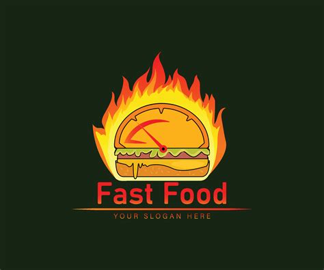 Fast food logo. burger logo. fast food premium logo template. burger ...