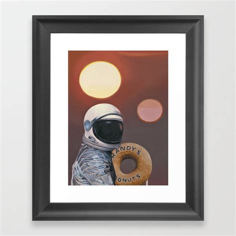 Twin Suns and Donuts Framed Art Print by Scott Listfield | Society6