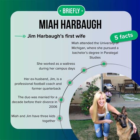 Miah Harbaugh: Jim Harbaugh's first wife and their divorce story ...