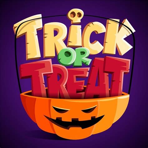 Free Vector | Trick or treat lettering | Vector free, Trick or treat ...