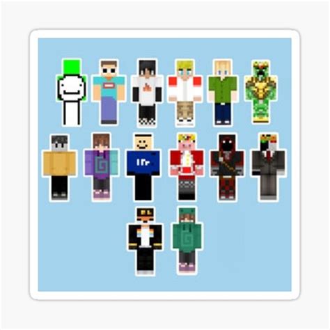 "dream smp skins" Sticker for Sale by TYDC | Redbubble