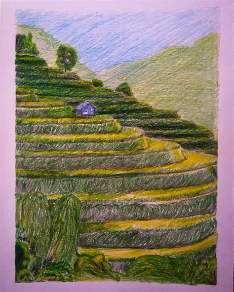 Banaue rice terraces | Nature art painting, Line art projects, Nature ...