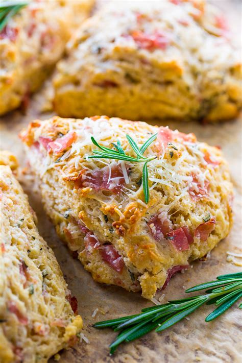 Rosemary, Parmesan, and Ham Scones - Baker by Nature