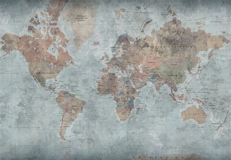 Vintage World Map Desktop Wallpaper