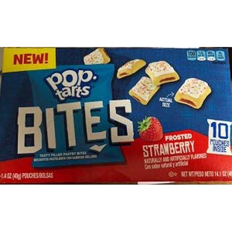 Pop Tarts BITES Frosted Strawberry 10 Pouches Inside 1 Box - Walmart.com - Walmart.com