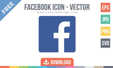 Facebook icon free vector image ~ TukTuk Design