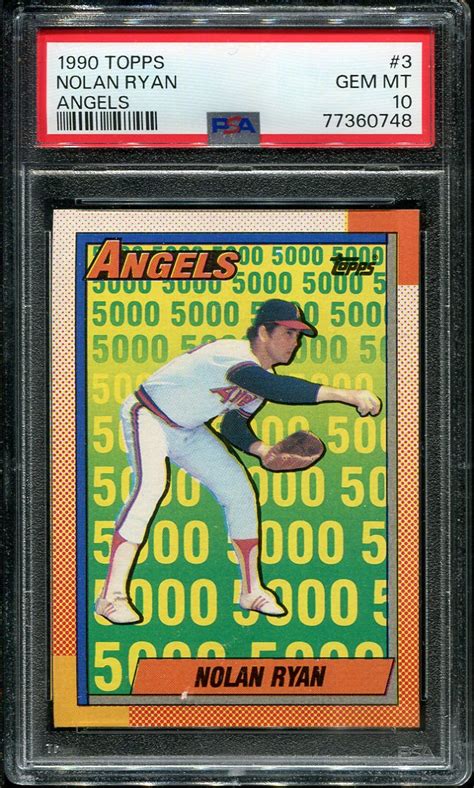 1990 Topps #3 Nolan Ryan (Angels) PSA 10 HOF (77360748) - All Star ...