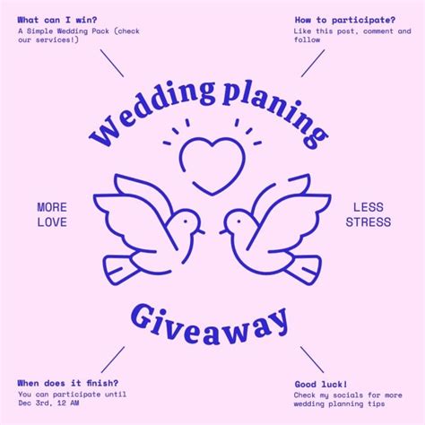 Free Wedding Planner Giveaway Instagram Post template