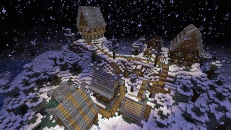 My current snow village I made for winter, any suggestions or ideas would be helpful! : Minecraft