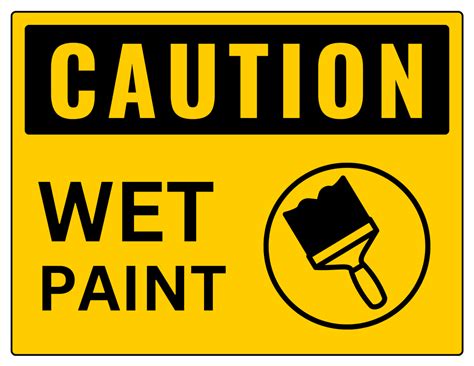 Caution Wet Paint Sign: Printable Templates (Free PDF Downloads)