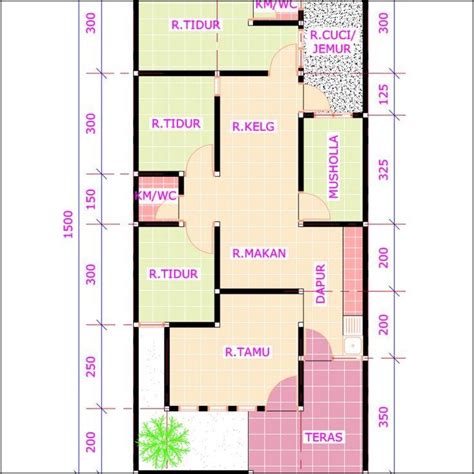 Desain Rumah Minimalis 6x10 3 Kamar - Homecare24