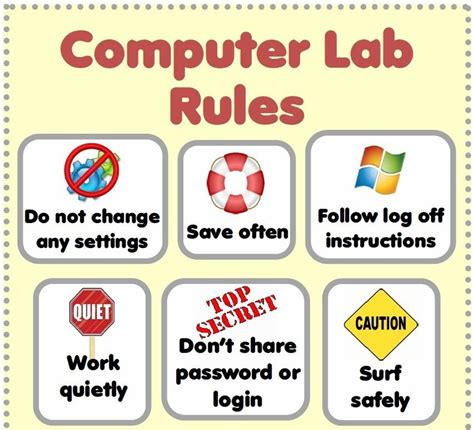 Computer Lab Rules For Class 3 at Debra Fisher blog