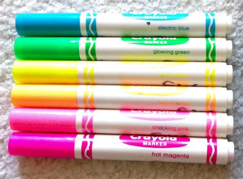 6 Count Crayola Fluorescent Markers: What's Inside the Box | Jenny's ...