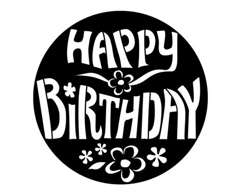 Free Black And White Happy Birthday Clipart, Download Free Black And White Happy Birthday ...