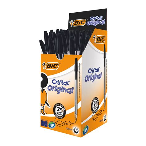 Bic Cristal Ballpoint Pen Medium Black (50 Pack) 837363