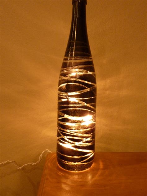 Lighted Wine Bottle