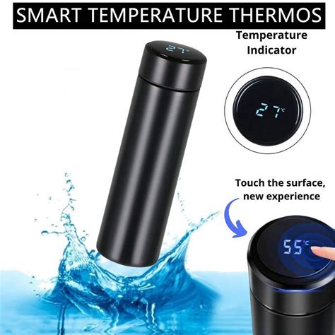 Smart Cup LED Temperature Display YourStoreQ8 | Smart Insulated Water Bottle Temperature Display ...