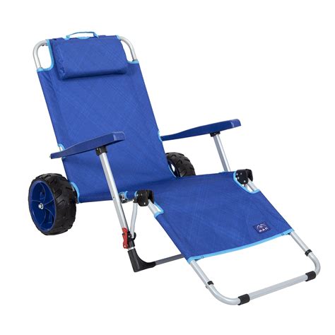 Buy Mac Sports 2-in-1 Outdoor Beach Cart + Folding Lounge Chair w/Lock ...