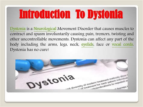 PPT - Dystonia: Symptoms, causes and treatment PowerPoint Presentation - ID:7480883