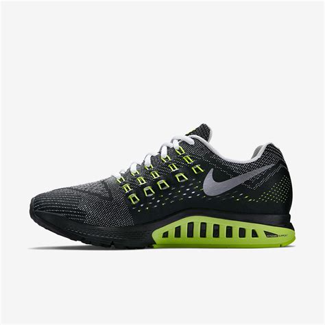 Nike Mens Air Zoom Structure 18 Wide Fit Running Shoes - White/Silver ...