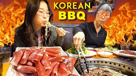 Korean BBQ MUKBANG 🔥 Seoul Day 2 - YouTube