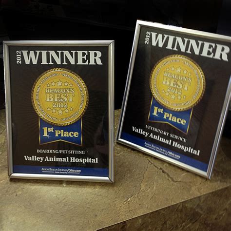 1st Place Awards on display at Valley Animal Hospital. | Animal hospital, Veterinary services ...