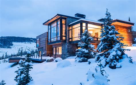 house, Modern, Winter, Snow, Trees, Building, Architecture Wallpapers HD / Desktop and Mobile ...