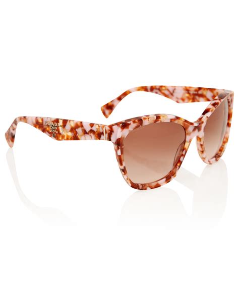 Lyst - Prada Pink Square Frame Acetate Sunglasses in Pink