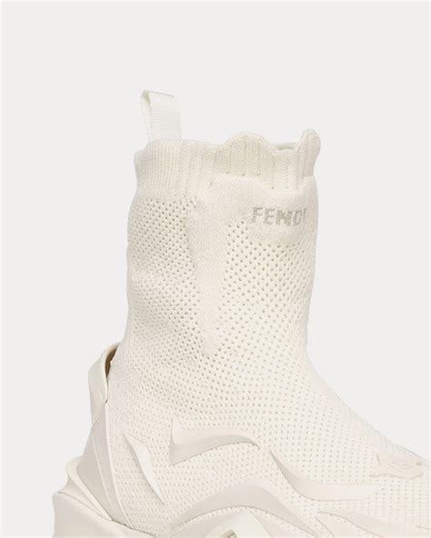 Fendi Flow Mesh White High Top Sneakers - Sneak in Peace