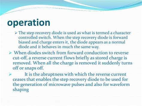 PPT - Step Recovery Diode PowerPoint Presentation - ID:2414931