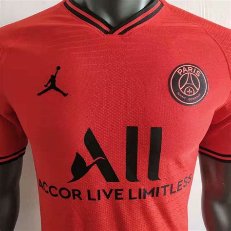 US$ 20.98 - 2019/20 PSG Paris Jordan Red Player Soccer Jersey - www.brfans.com