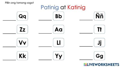 Patinig or Katinig 6725207 | bolo | Live Worksheets