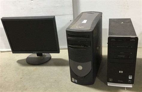 Dell & HP Computer Towers, & Sony Monitor - Sherwood Auctions