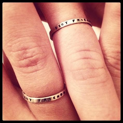 Sets of Best Friend Rings Solid Sterling by boutonrougedesigns