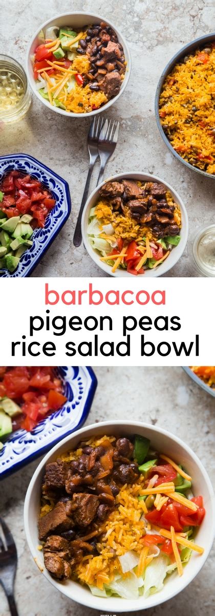 Barbacoa Pigeon Peas Rice Salad Bowl - What To Cook Today